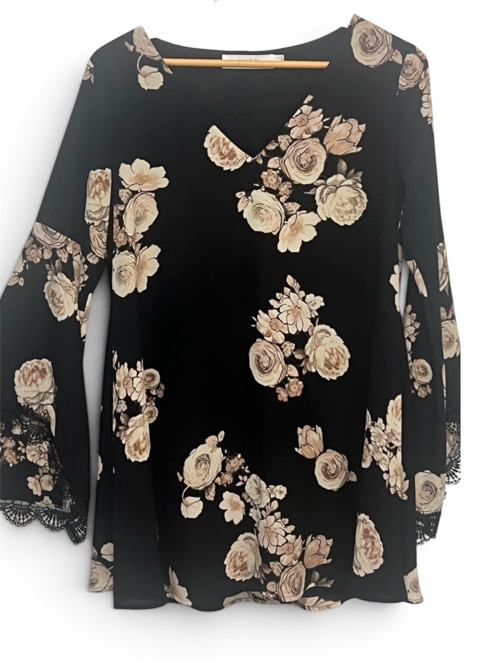 Anthropologie ASTR The Label Floral Bell Sleeve Dress Size Small